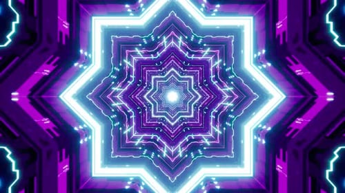 Octagram Neon Tunnel
