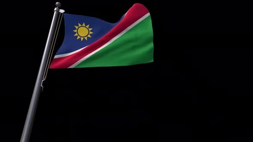 Namibia Flag With Alpha Channel 4K