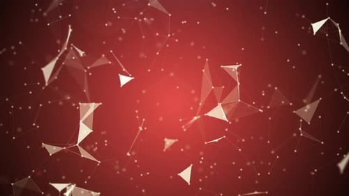 Plexus Abstrack Red Background 4K