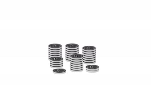 Animated 3D Dollar Coins Stacking for Financial Growth