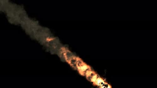 Meteorschlag und Explosion