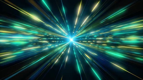 Futuristic Hyperspace Light Tunnel Loop Background
