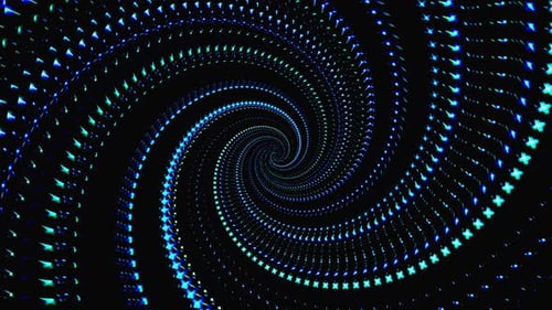 lignes circulaires kaléidoscope abstrait multicolore rotatif fond noir