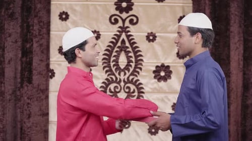 Two Young Adults Celebrating a Religious Holiday
