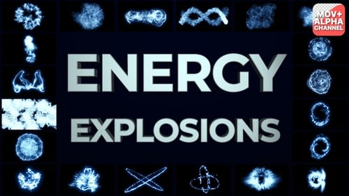 Paquete Explosiones y transiciones energéticas | Motion Graphics