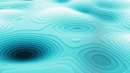 Digital Pixelated Terrain Landscape Contours 3 4K