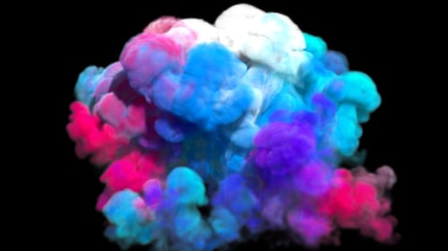 Colorful Smoke Burst Transition Effect