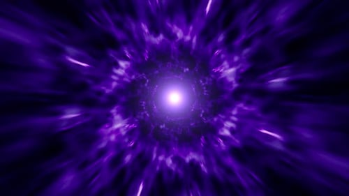 Abstract Purple Light Tunnel Loop Background