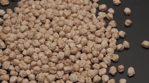 Pile of Chickpeas on Black Background