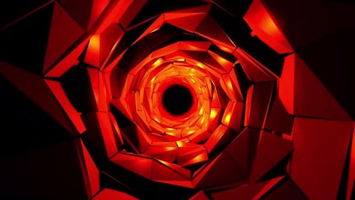 3d stylish holographic tunnel loop background