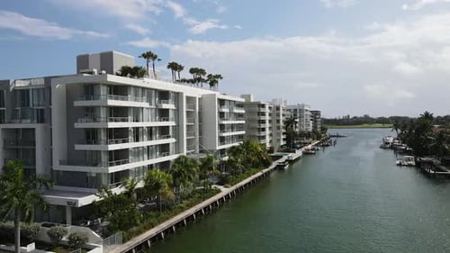 Drone Flying Over Canal