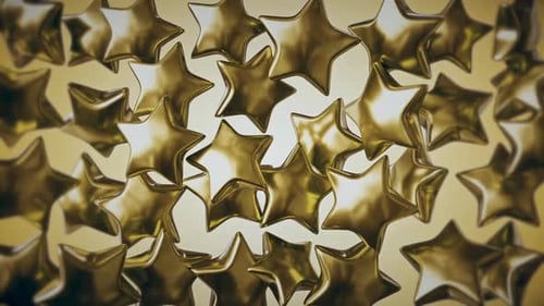Animated Golden Stars Decorative Loop Background
