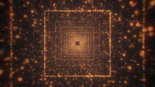 Un couloir de carrés lumineux