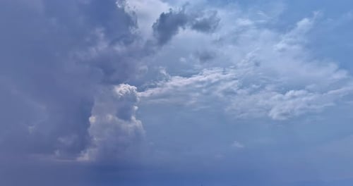 White Clouds in a Blue Sky