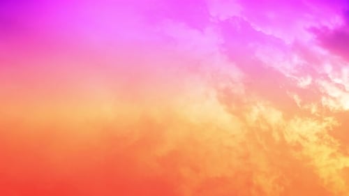 Dreamy Motion of Abstract Clouds at Sunset
