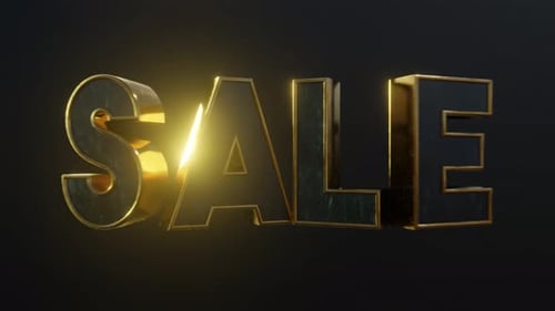 Luxurious Gold Marble 3D Text Reveal for Sale Promotion