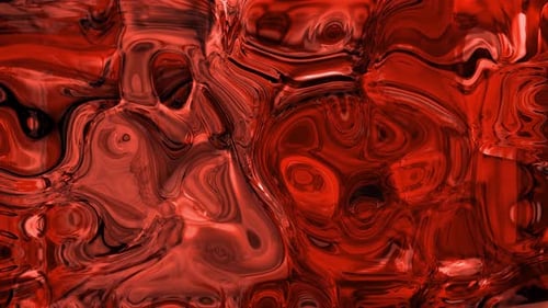 Dynamic Abstract Red Liquid Fluid Organic Swirls Motion Background