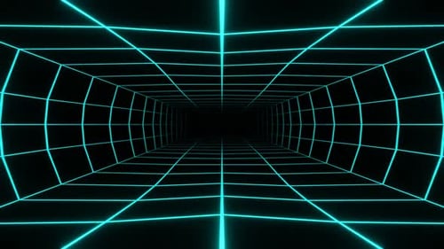 Vj Loop Tunnel Of Neon Lines October 02