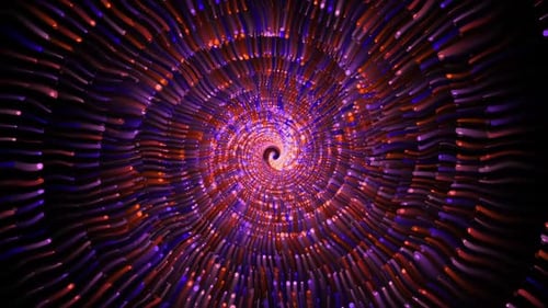 Abstract Spiral Colorful Moving Particles V35