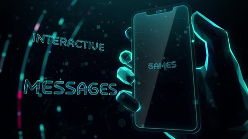 Futuristic Digital Marketing Intro: Neon Technology Display