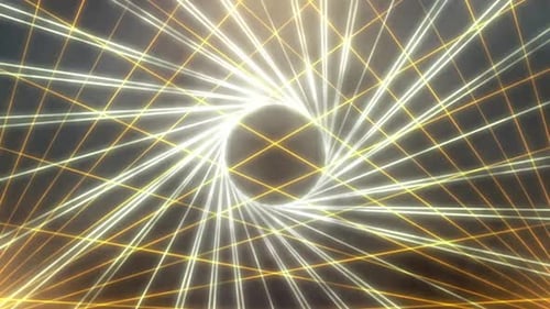 Abstract Geometric Grid Light Tunnel Loop Background
