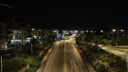 POV time-lapse of a car driving on a road.