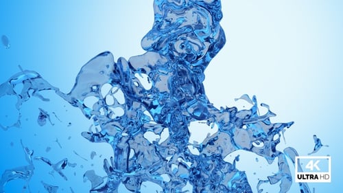 Blauer Wasserstrahl Stream Splash V5