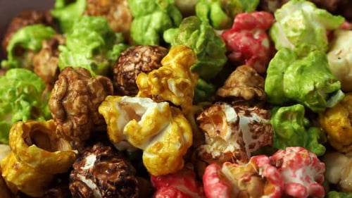Colored Popcorn Close Up