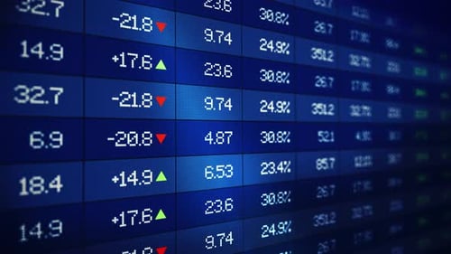 Financial Data Stock Exchange Tickerboard