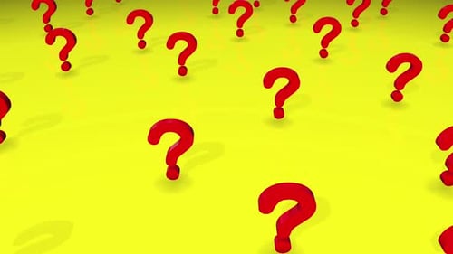 Animated Bouncing Red Question Marks Background