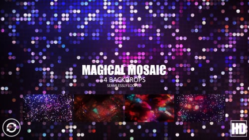 Animated Sparkling Digital Light Grid Background Loop