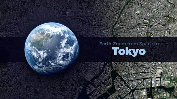 Tokyo (Japan) Earth Zoom to the City from Space, Backgrounds Motion ...