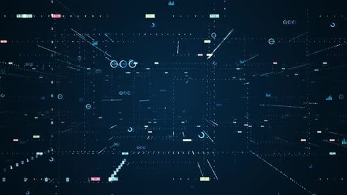Futuristic Digital Data Grid Network Technology Background