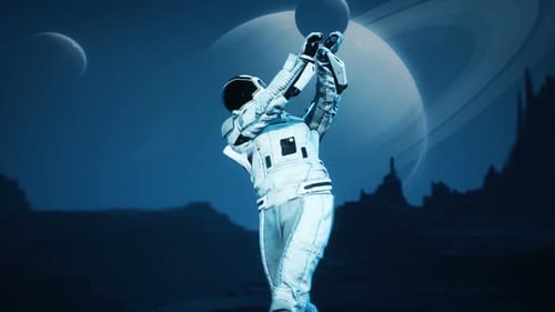 Astronaut Plays Golf
