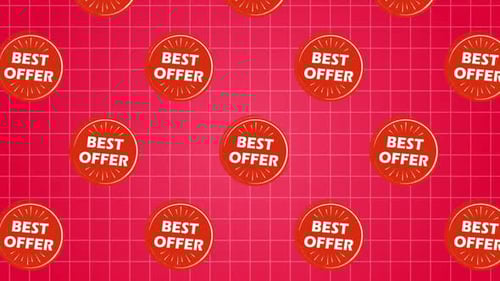 Best Offer Sales Tags Loopable Background Animation