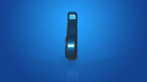 Animated 3D Glossy Thumbs Up Icon Rotation