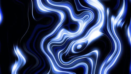 Abstract Blue Fluid Glowing Lines Moving Background