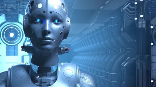 sci-fi woman robot ,