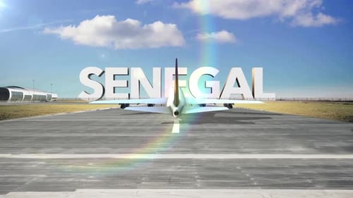 Commercial Airplane Landing Country Senegal