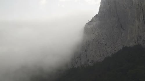 Fog Enveloping Rocky Mountain Wilderness