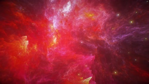 Abstract Nebula Cloud with Stars Animated Background