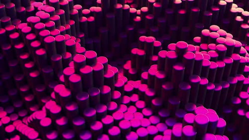 Abstract pink blue purple gradient background with cylinders