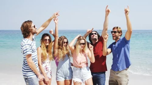 Friends enjoying together at beach