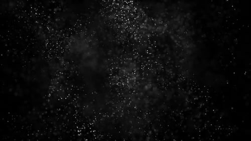 Seamless Loop of Abstract Floating White Particles on Dark Background