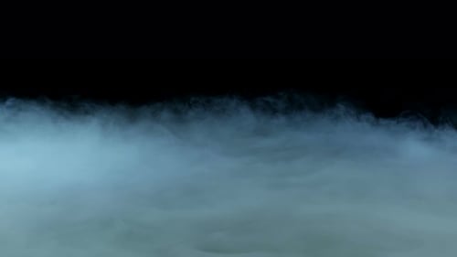 Abstract Clouds of Blue Smoke on Black