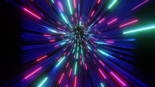 Vj Loops High Speed Multicolored Hyper Tunnel 02