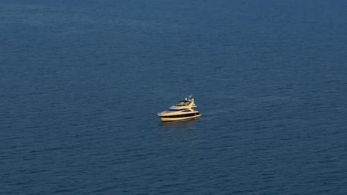 A Yacht at Blue Sea