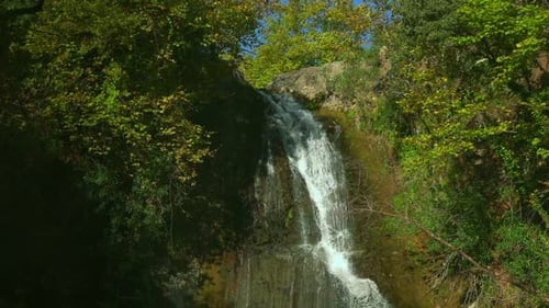Waterfall View In Nature
