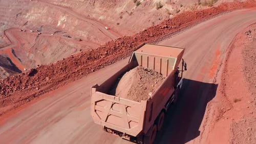 Industrial Mine Truck Quarry Work Rock Geology Machine