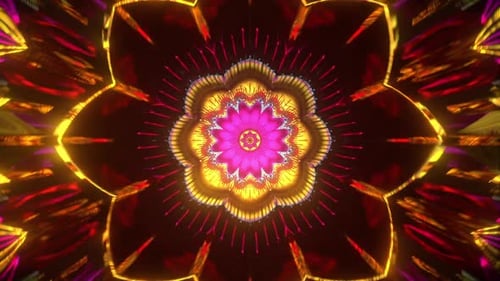 Hypnotic Mandala Kaleidoscope Abstract Background Animation Loop